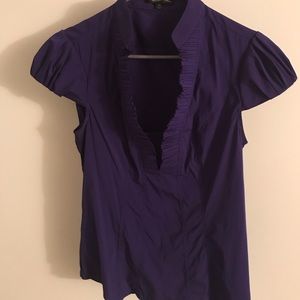 Express Business Fashion Top with Ruffles